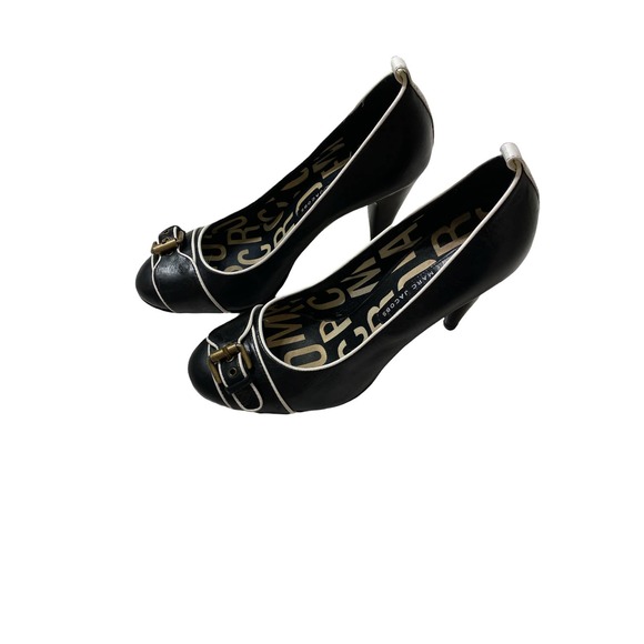 Marc By Marc Jacobs Shoes - Marc Jacobs Black Leather Buckle Front Heels Size 39